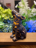 Unique Yooperlite Howling Wolf Carving - Bring Nature's Spirit to Your Home