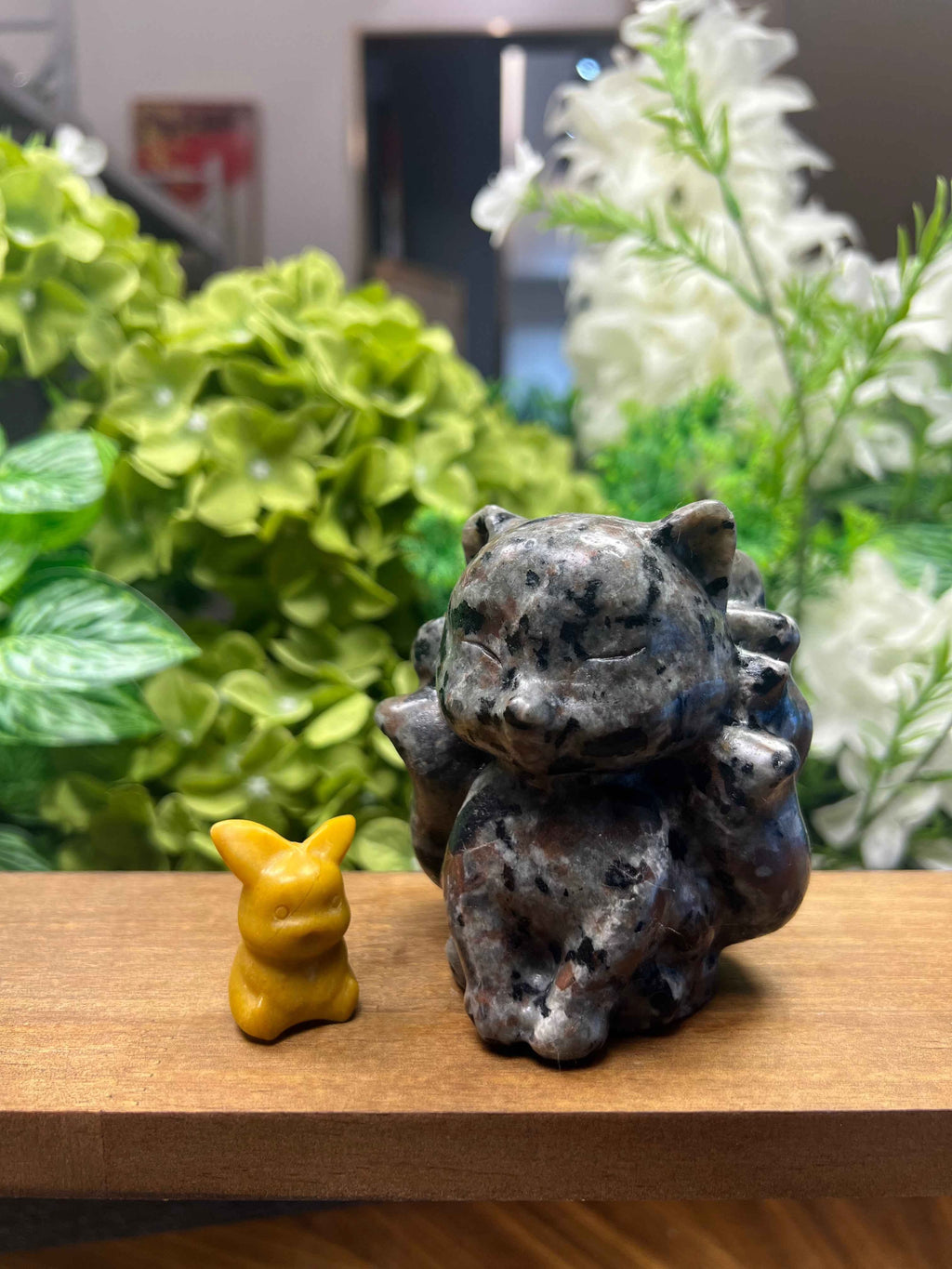 Yooperlite Nine-tail Fox Carving (Medium, 2.77*3.12*3.49, 1.415lb)