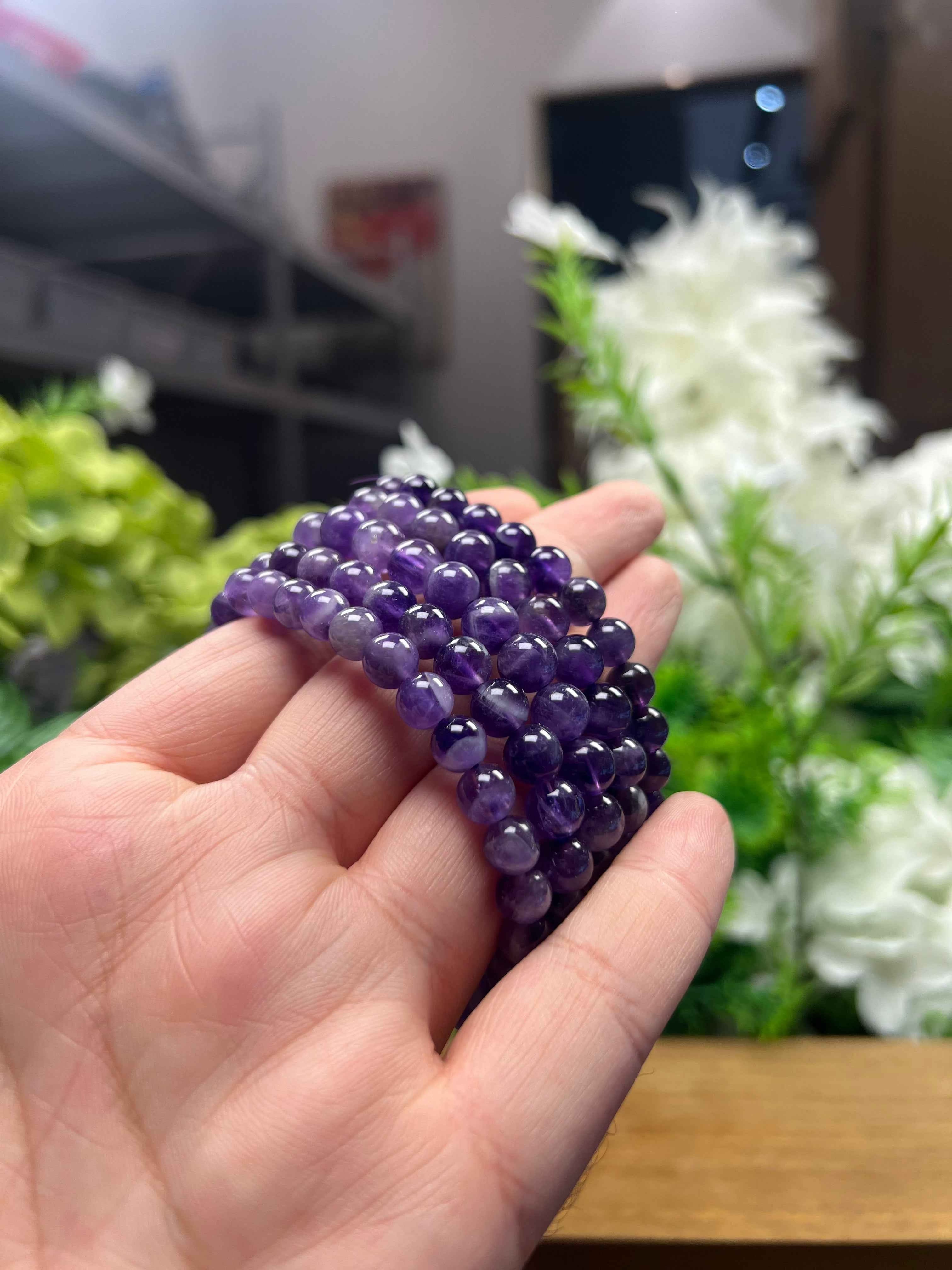 Uruguay Amethyst Bracelet (7mm+, 0.03lb)