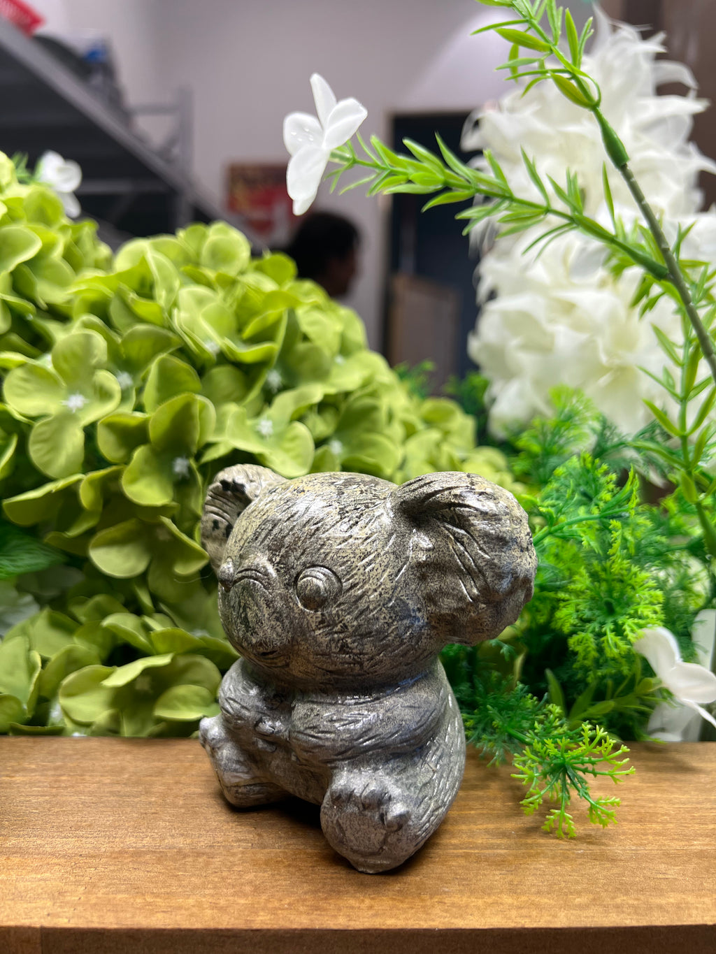 Koala Picture Jasper Carving (Medium, 2.29*4.00*3.49, 1.33lb) - Art Deco Crystals