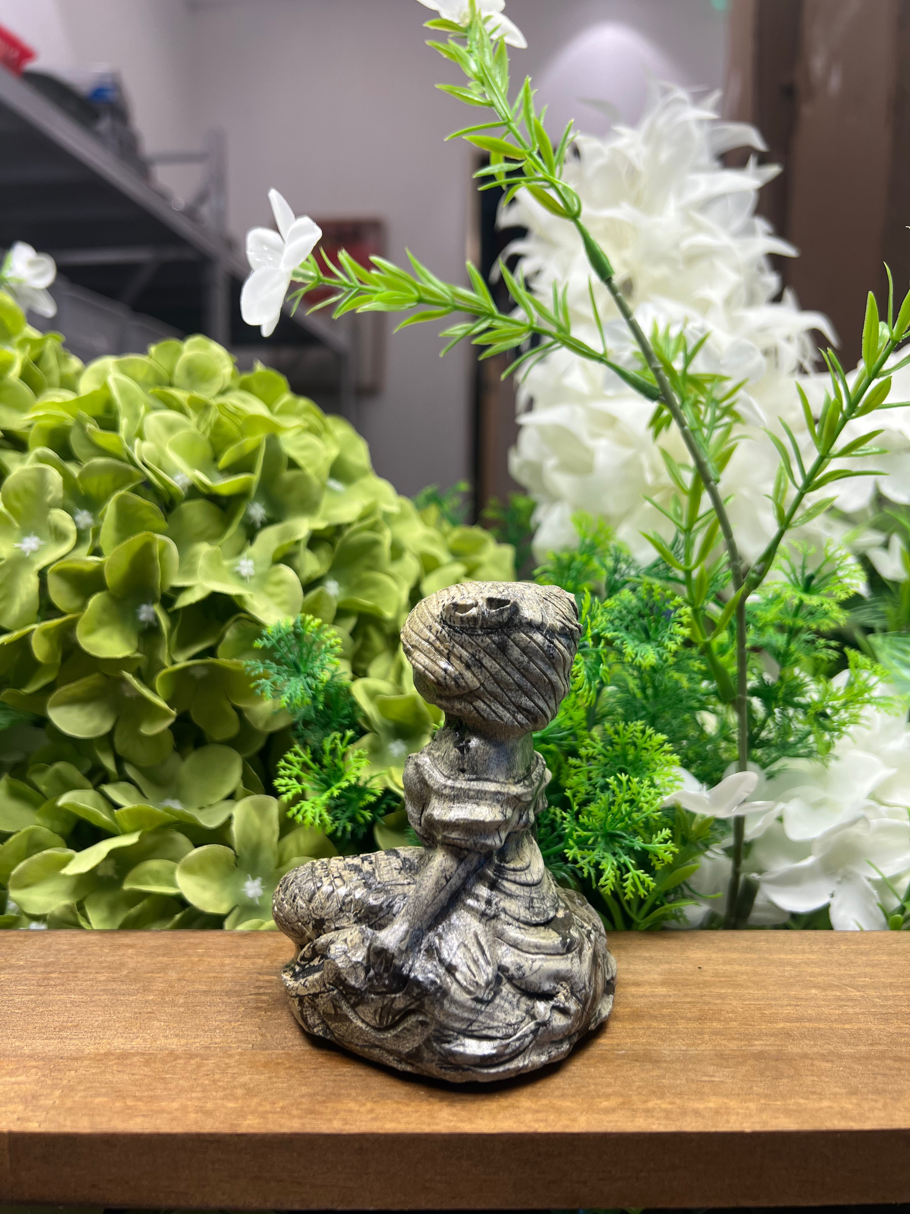 Mermaid Picture Jasper Carving (Medium, 3.18*2.62*3.88, 0.88lb)