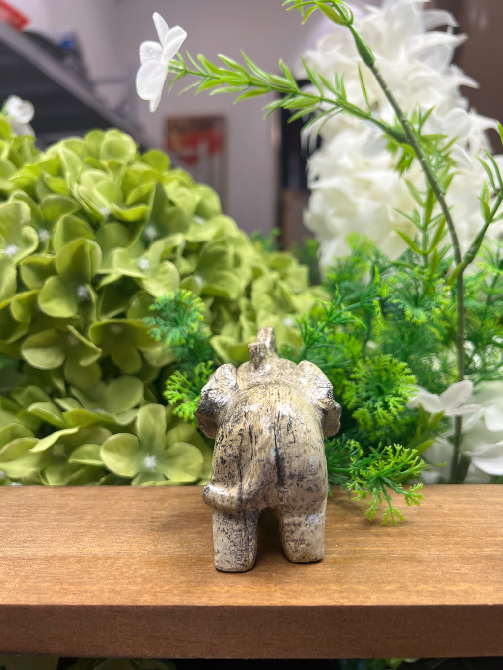 Elephant Picture Jasper Carving (Small, 3.12*1.97*2.55, 0.435lb)