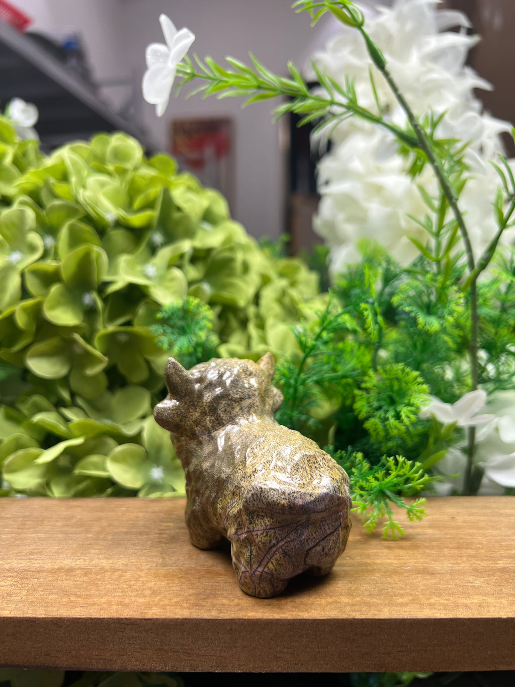 Highland Cow Picture Jasper Carving (Small, 3.01*1.52*2.545, 0.50lb)