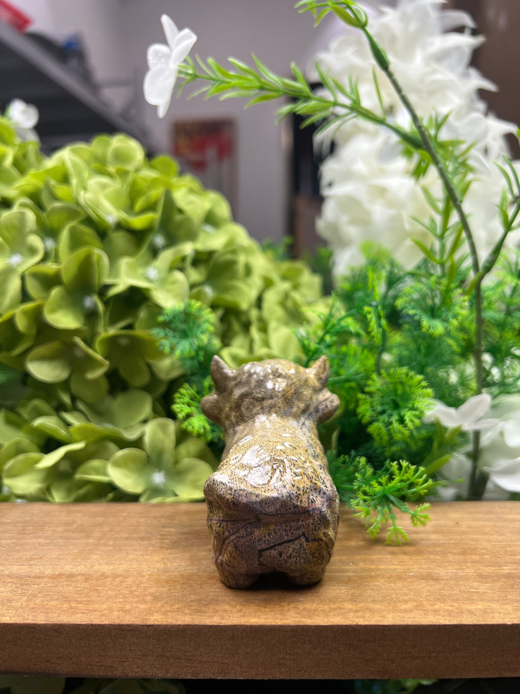 Highland Cow Picture Jasper Carving (Small, 3.01*1.52*2.545, 0.50lb)
