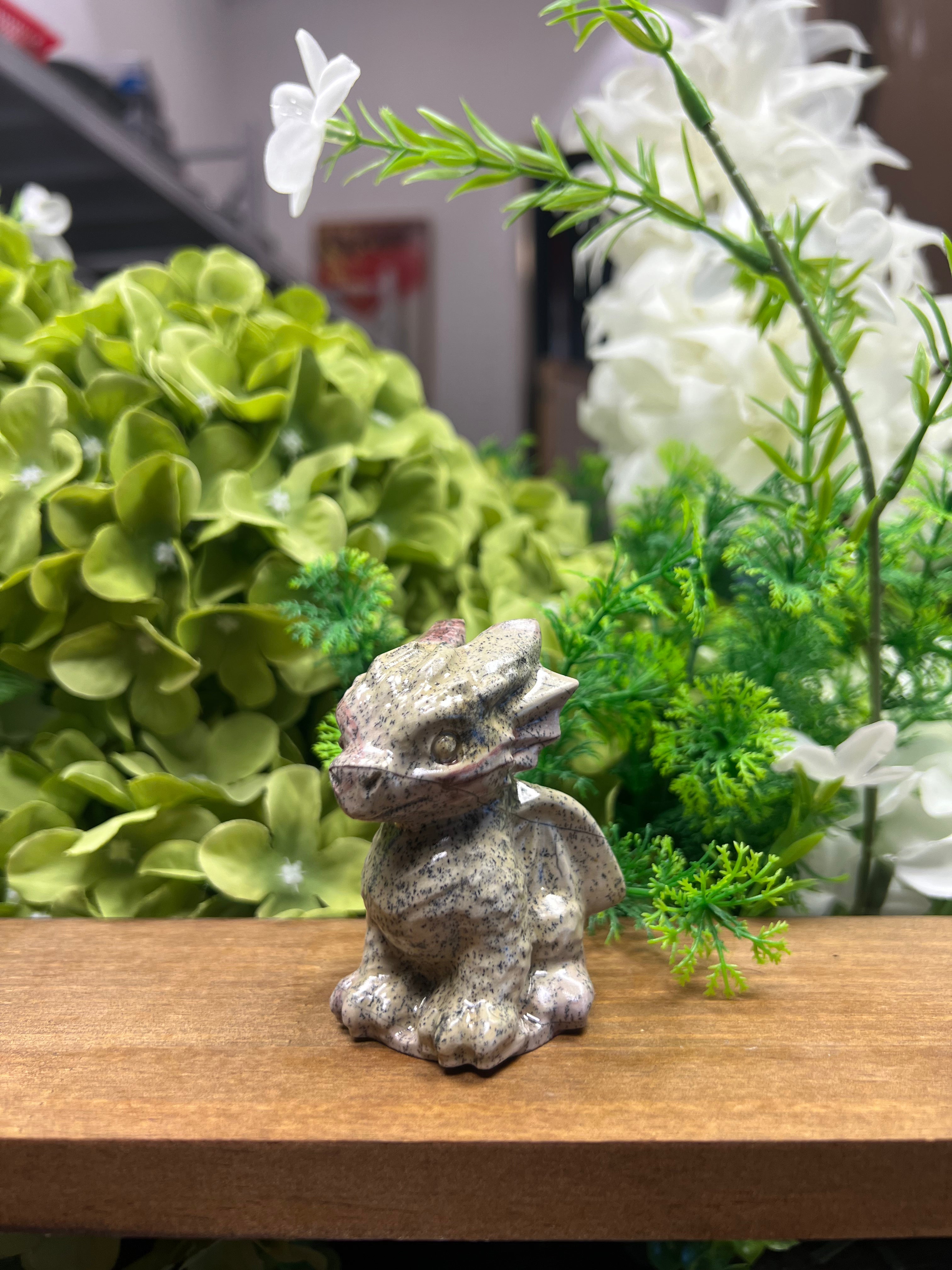 Baby Dragon Picture Jasper Carving (Small, 1.88*1.54*2.81, 0.345lb)