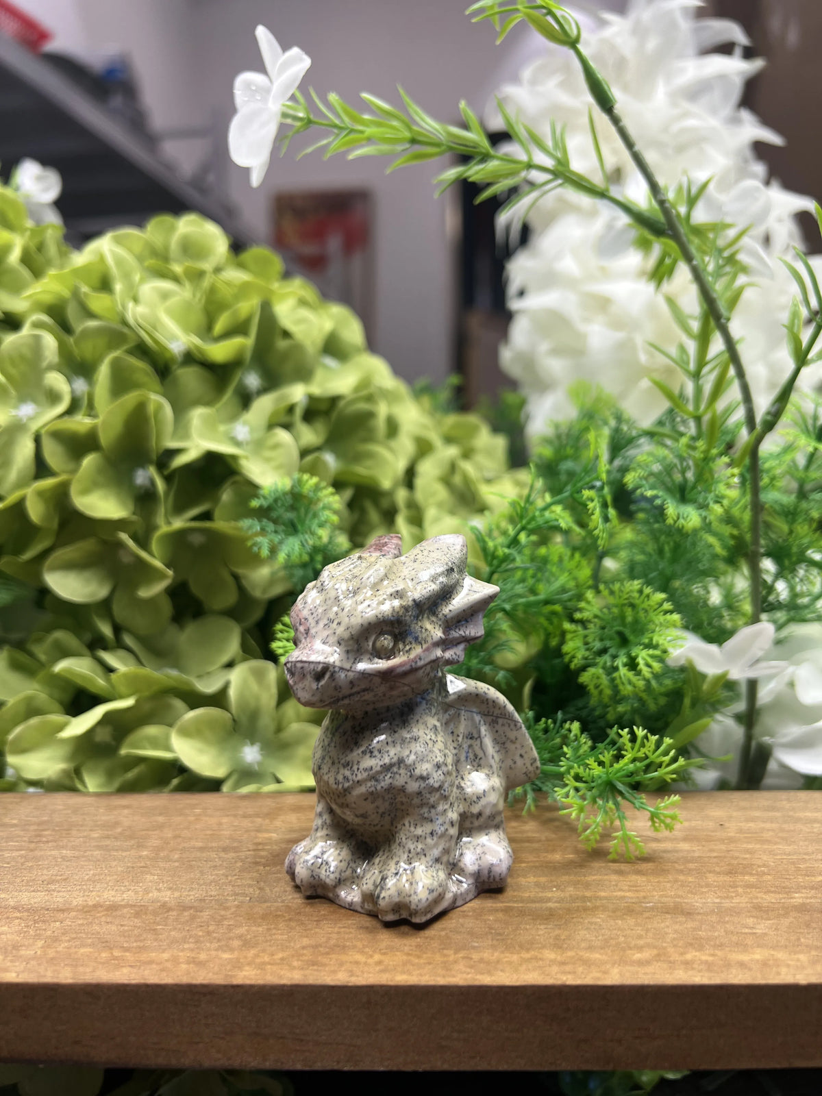 Small Baby Dragon Picture Jasper Carving – Natural Stone Sculpture