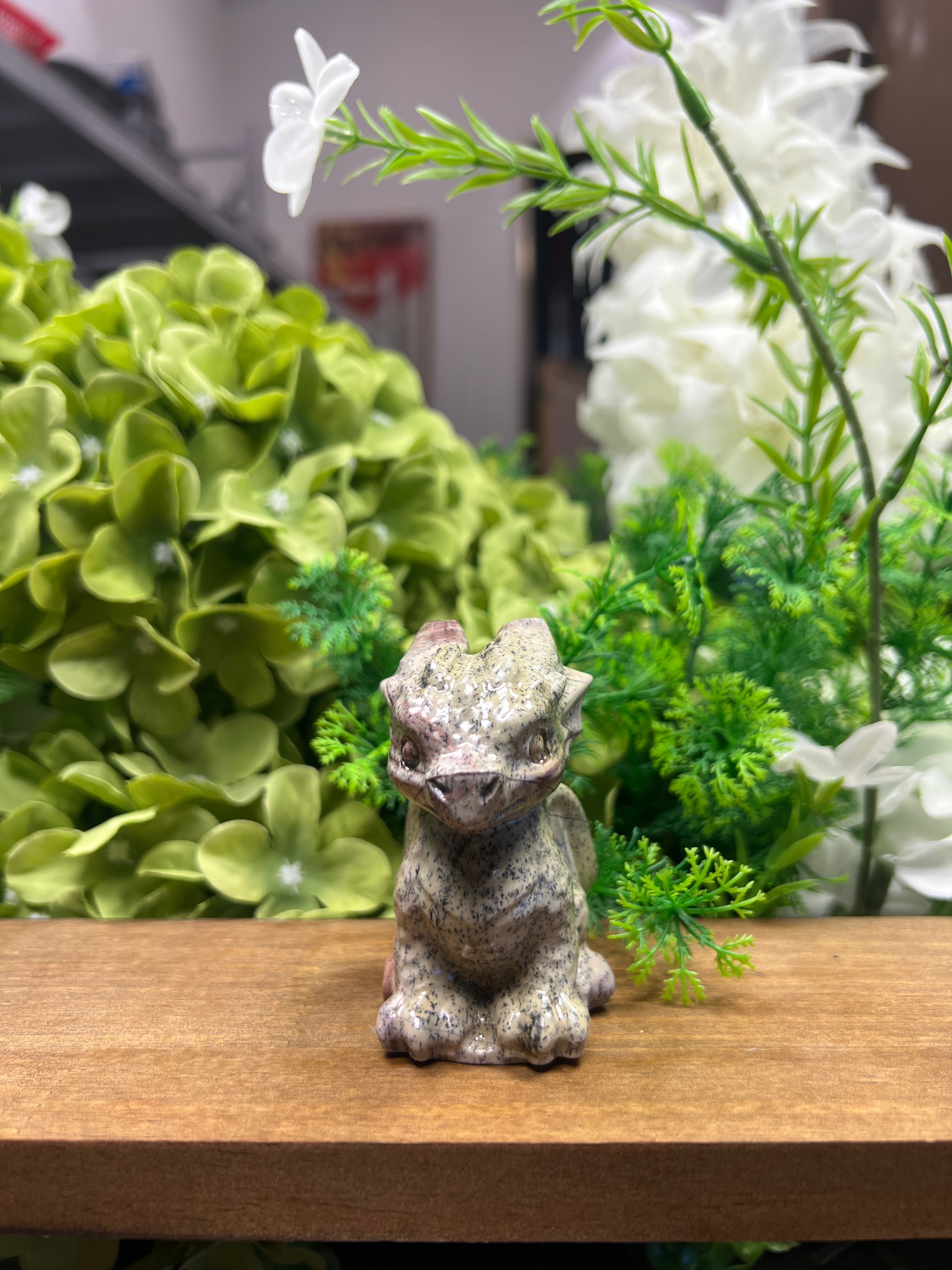 Baby Dragon Picture Jasper Carving (Small, 1.88*1.54*2.81, 0.345lb)