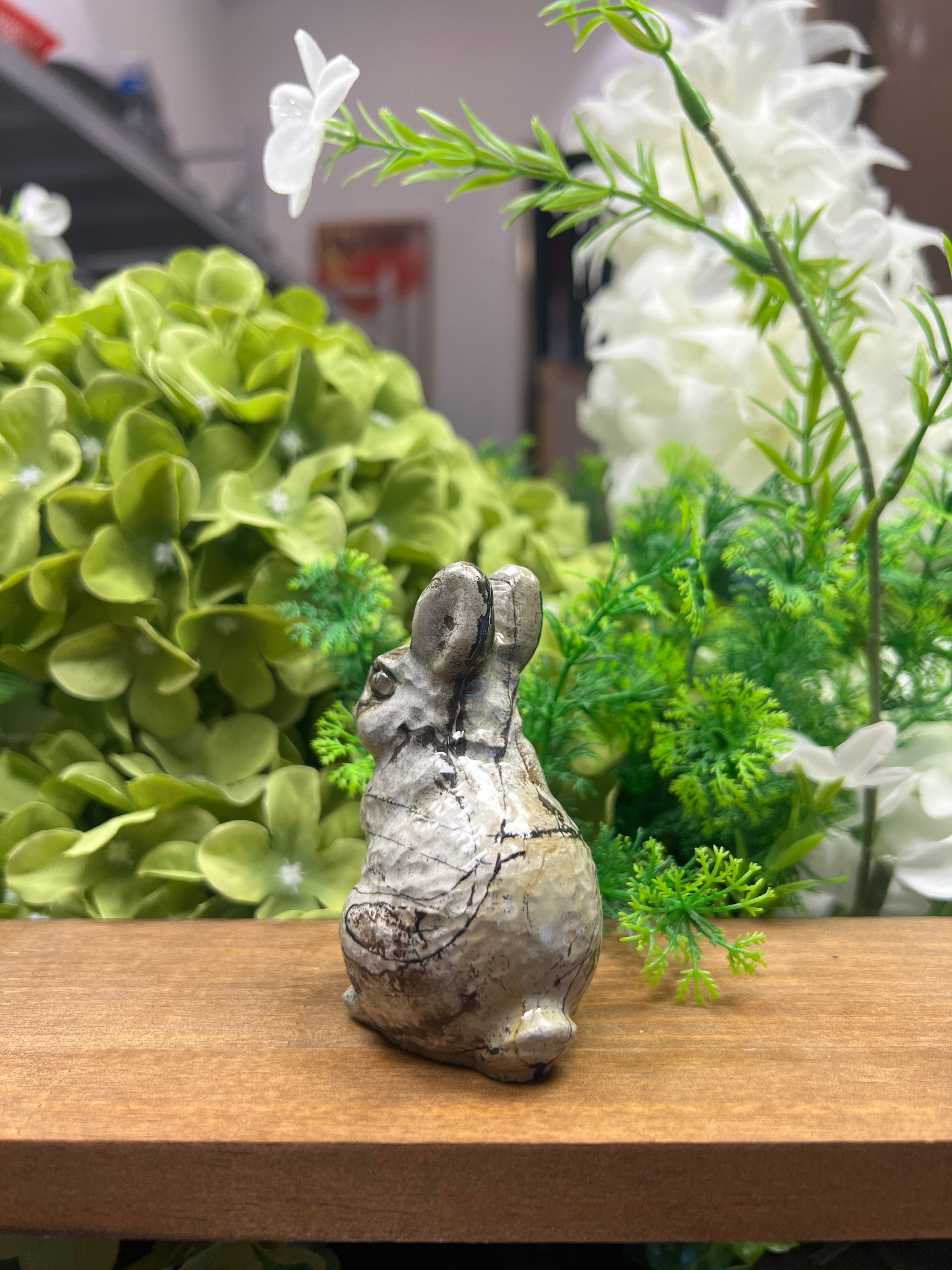 Little Rabbit Picture Jasper Carving (Small, 2.21*1.78*3.22, 0.405lb)