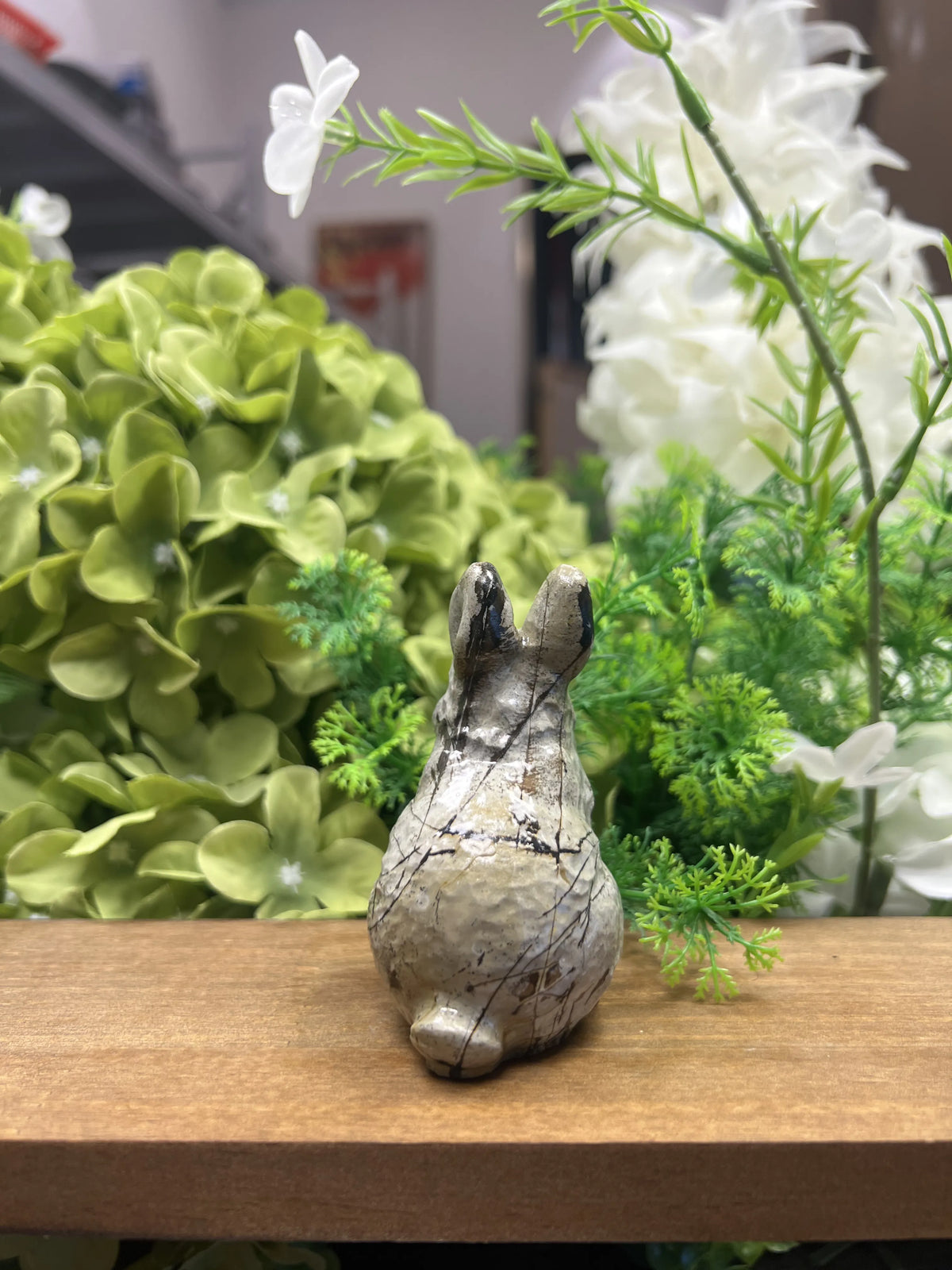 Small Rabbit Picture Jasper Carving – Natural Stone Sculpture