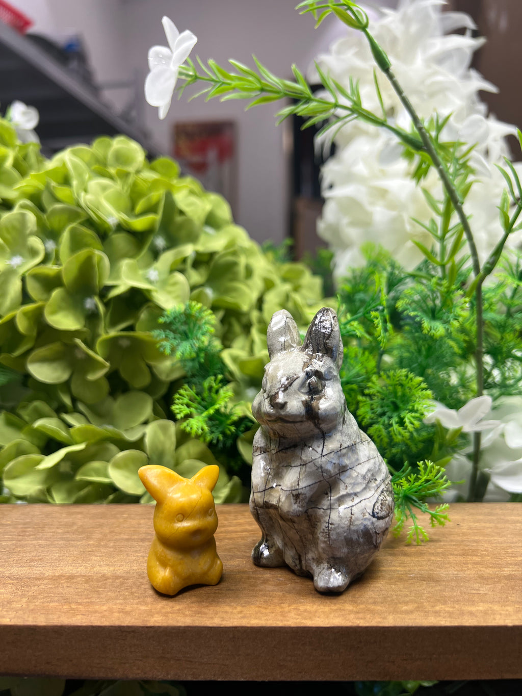 Little Rabbit Picture Jasper Carving (Small, 2.21*1.78*3.22, 0.405lb)