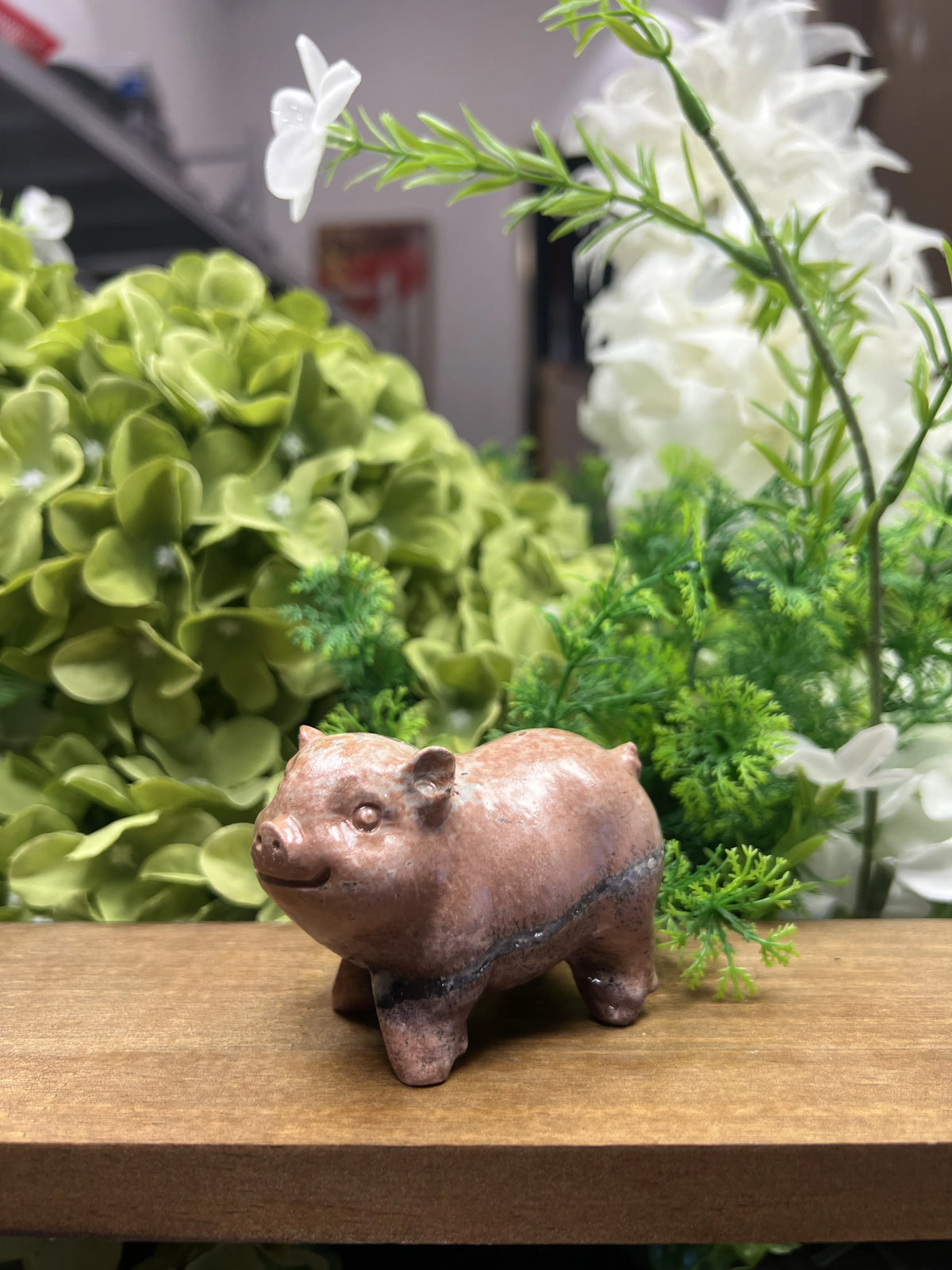 Small Piggy Pig Picture Jasper Carving – Natural Stone Sculpture