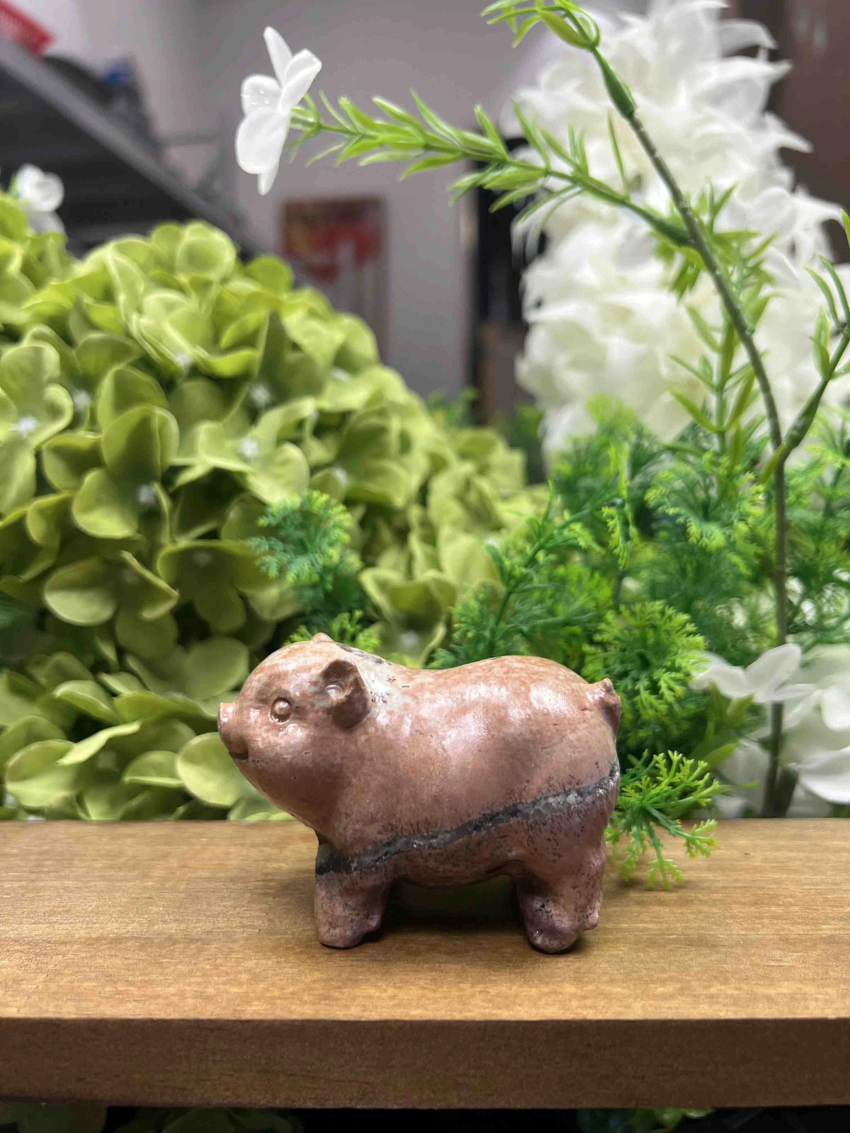 Small Piggy Pig Picture Jasper Carving – Natural Stone Sculpture