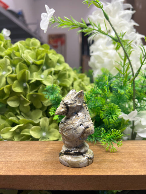 Anubis Picture Jasper Carving (Small, 1.63*1.72*3.03, 0.285lb)