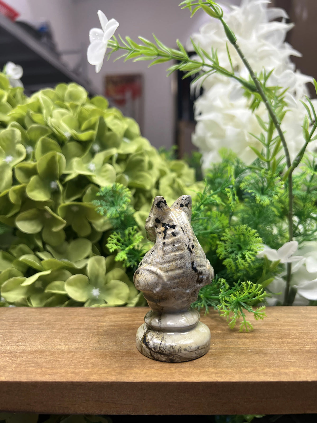 Small Anubis Picture Jasper Carving – Natural Stone Sculpture