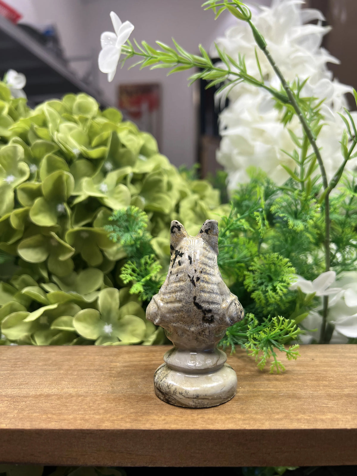 Small Anubis Picture Jasper Carving – Natural Stone Sculpture