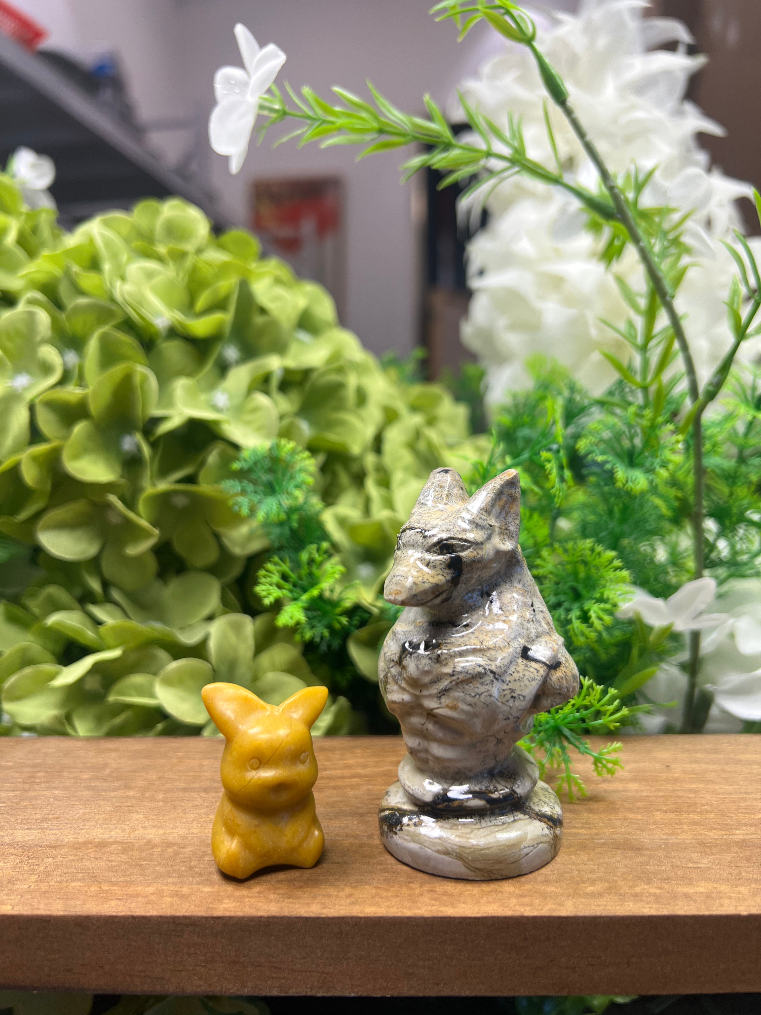 Anubis Picture Jasper Carving (Small, 1.63*1.72*3.03, 0.285lb)