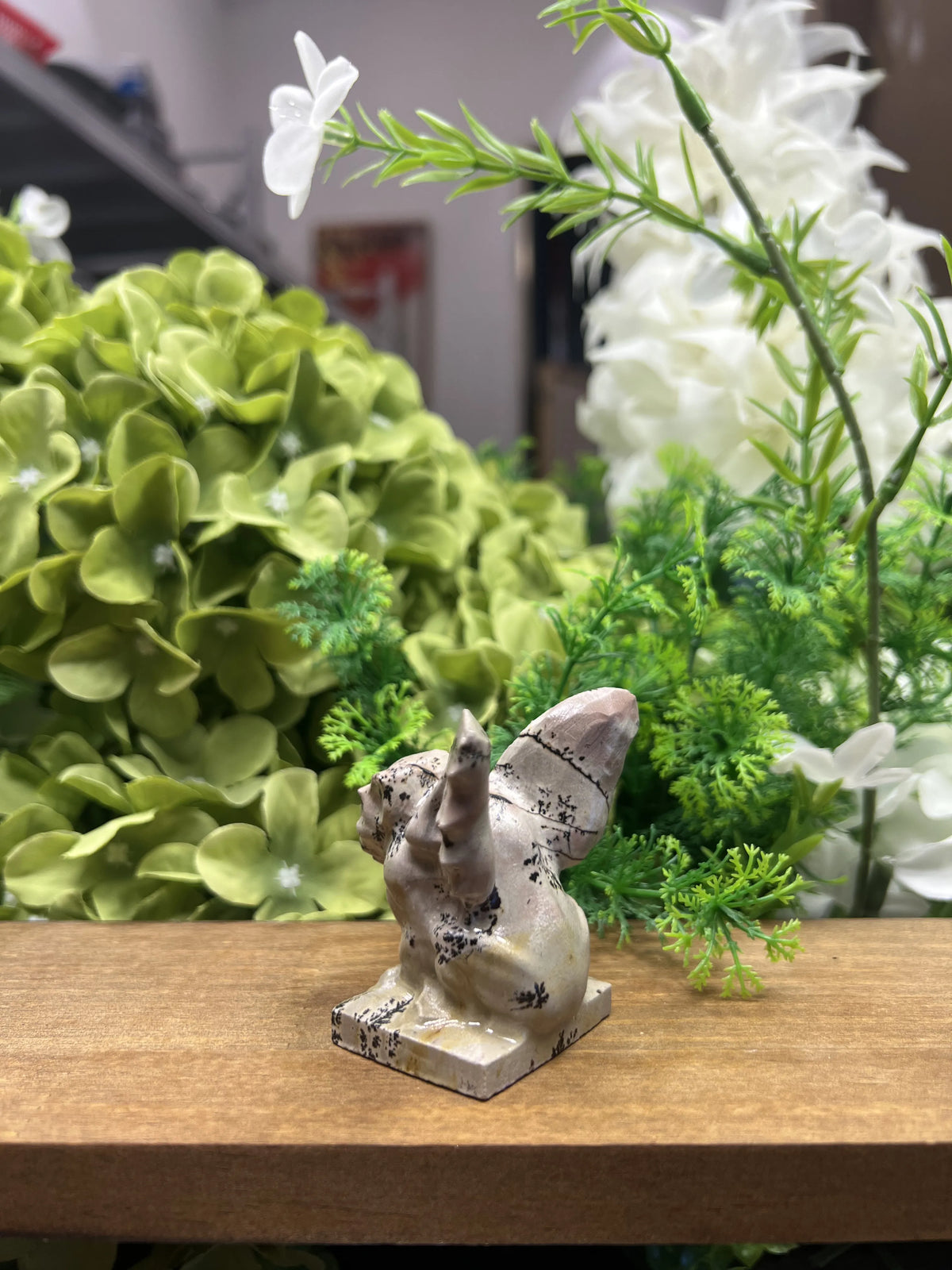 Small Gargoyle Picture Jasper Carving – Natural Stone Sculpture, Gothic Decor