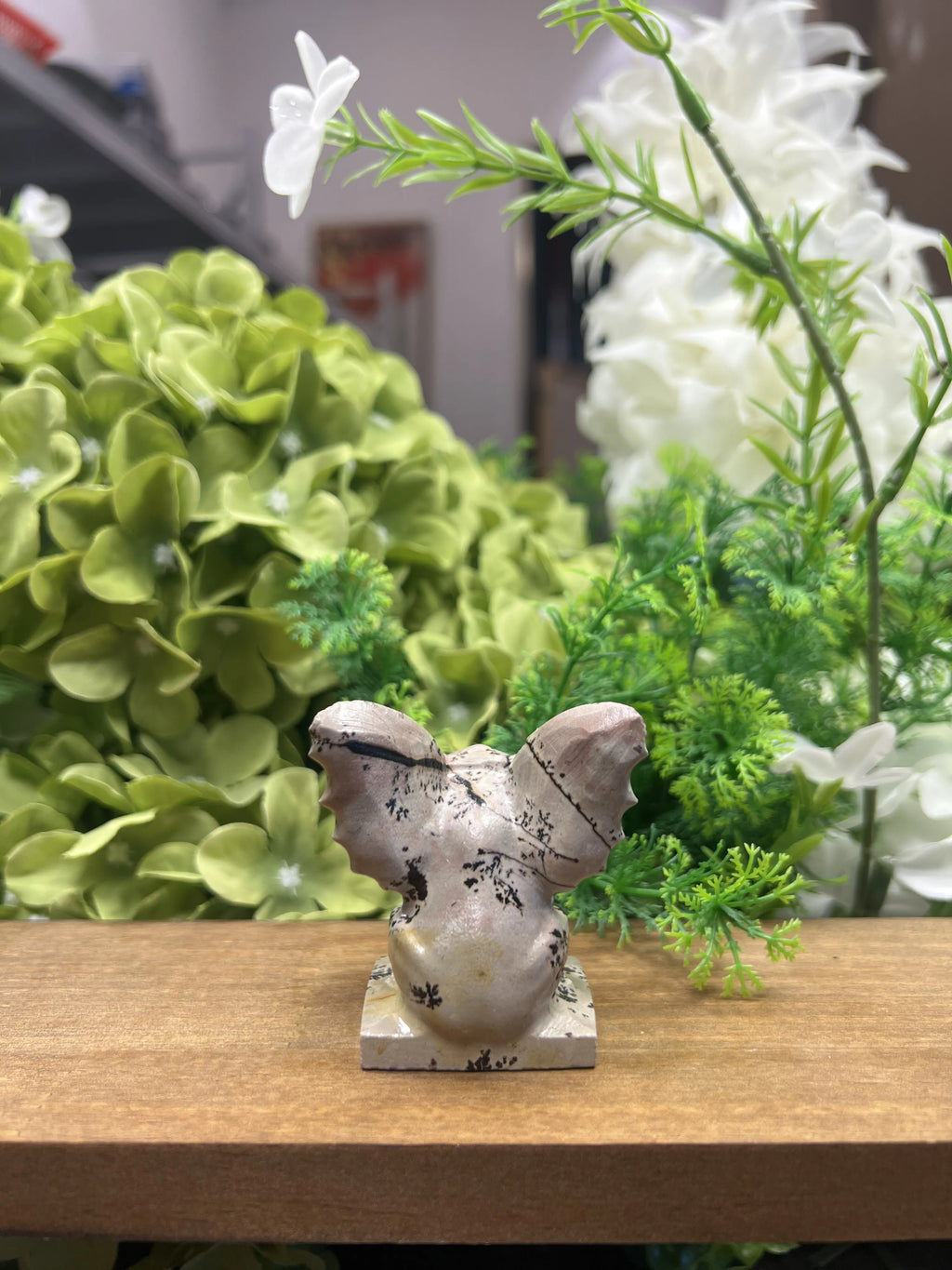 Small Gargoyle Picture Jasper Carving – Natural Stone Sculpture, Gothic Decor