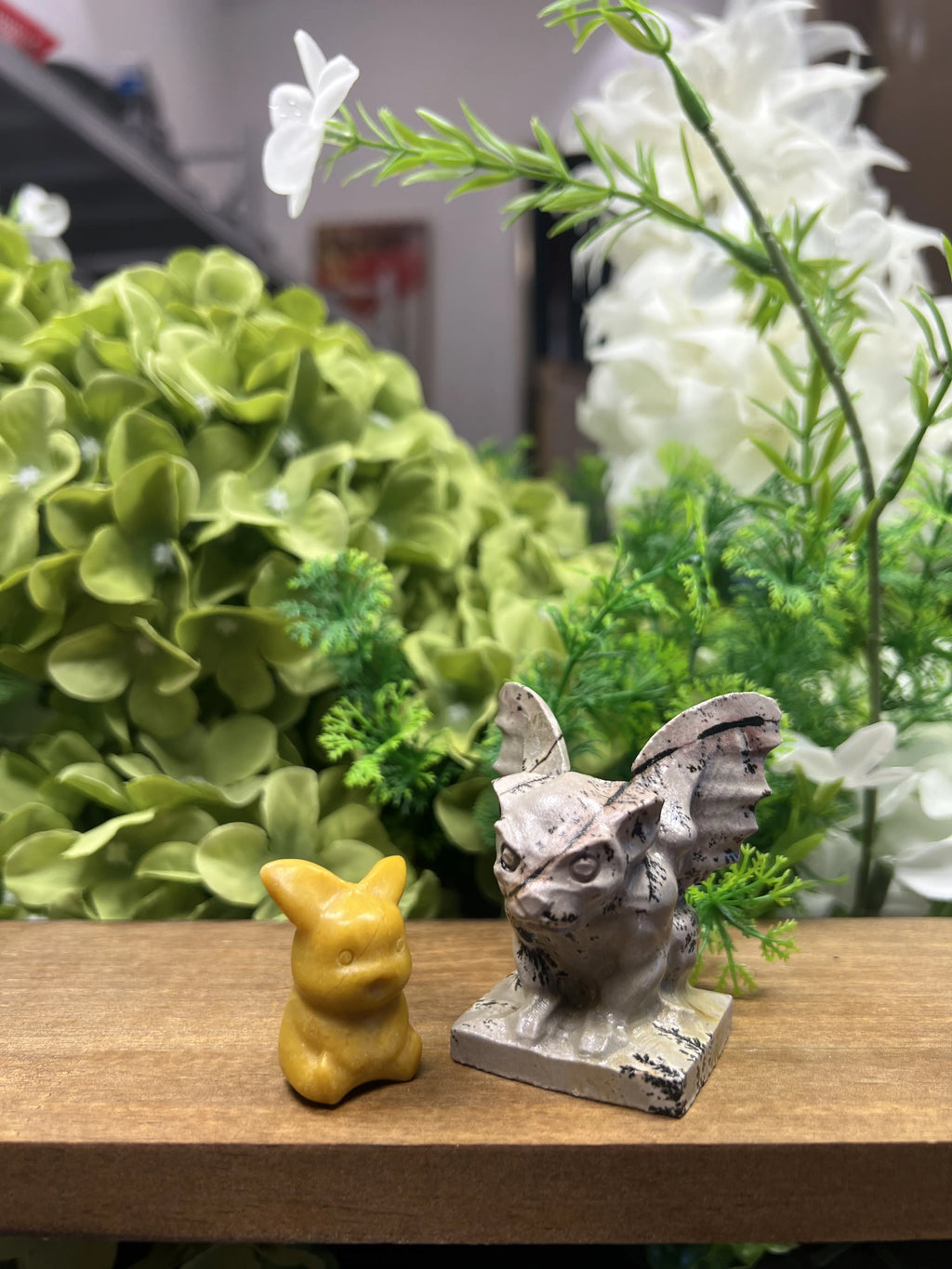 Small Gargoyle Picture Jasper Carving – Natural Stone Sculpture, Gothic Decor