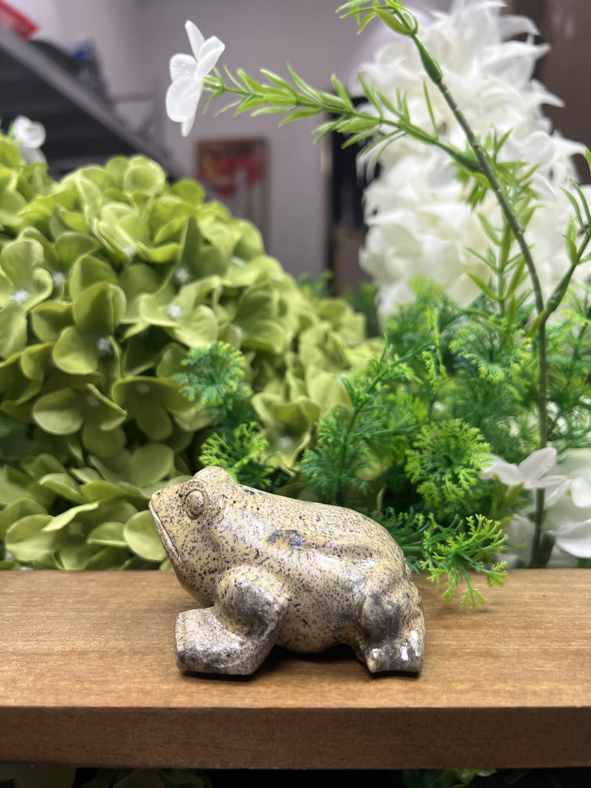 Small Frog Picture Jasper Carving – Natural Stone Sculpture