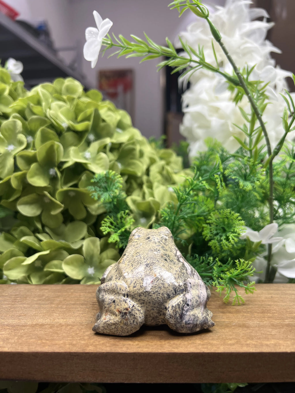 Small Frog Picture Jasper Carving – Natural Stone Sculpture