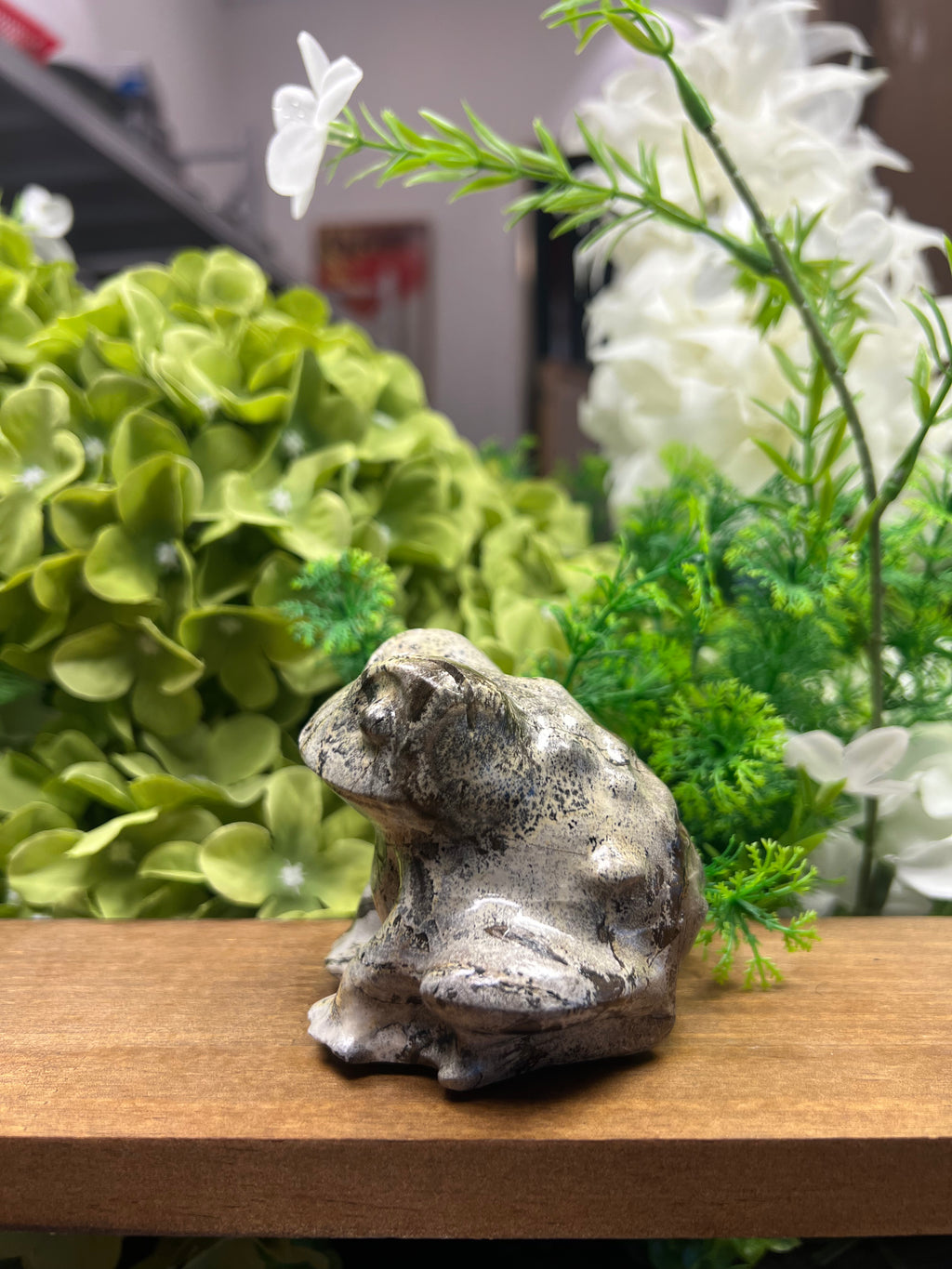 Mr.Toad Picture Jasper Carving (Small, 3.18*2.87*2.60, 0.915lb)