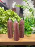 Strawberry Quartz Tower (Small, 0.89*0.89*3.40, 0.18lb)